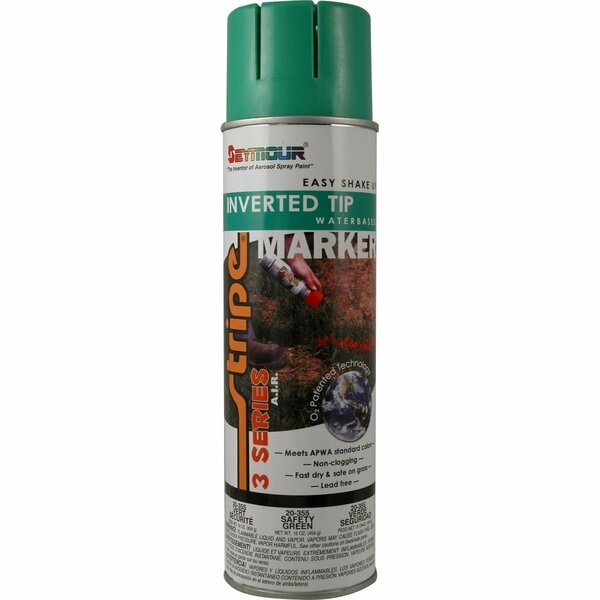 Seymour Midwest 20 oz Inverted Tip Air Tech Marking Paint, Safety Green SM20-355